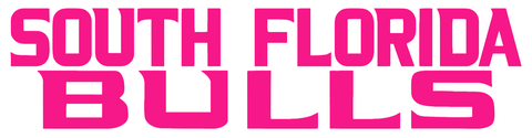 South Florida Bulls Hot Pink Team Name Logo Premium DieCut Vinyl Decal PICK SIZE