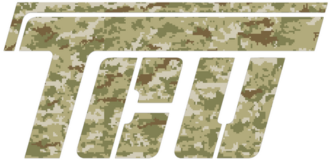 TCU Horned Frogs Retro Throwback Logo Salute to Service Camouflage Camo Vinyl Decal PICK SIZE