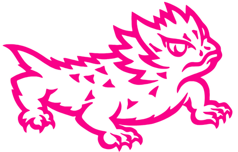 TCU Horned Frogs Hot Pink Retro Throwback Logo Premium DieCut Vinyl Decal PICK SIZE