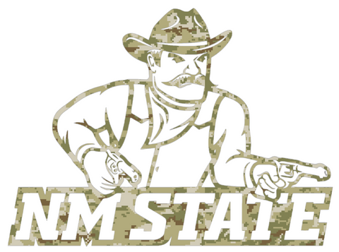 New Mexico State Aggies Alternate Logo Salute to Service Camouflage Camo Vinyl Decal PICK SIZE
