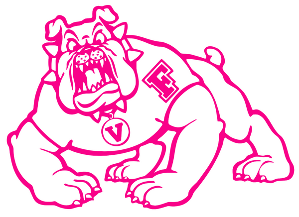 Fresno State Bulldogs Hot Pink Team Logo Premium DieCut Vinyl Decal PICK SIZE