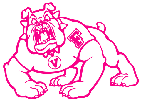 Fresno State Bulldogs Hot Pink Team Logo Premium DieCut Vinyl Decal PICK SIZE