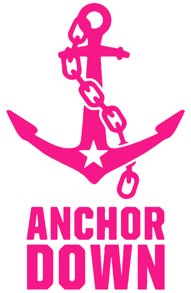 Vanderbilt Commodores Hot Pink Anchor Down Logo Premium DieCut Vinyl Decal PICK SIZE