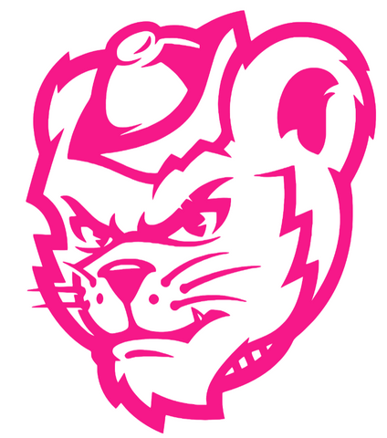 Sam Houston State Bearkats Hot Pink Mascot Logo Premium DieCut Vinyl Decal PICK SIZE