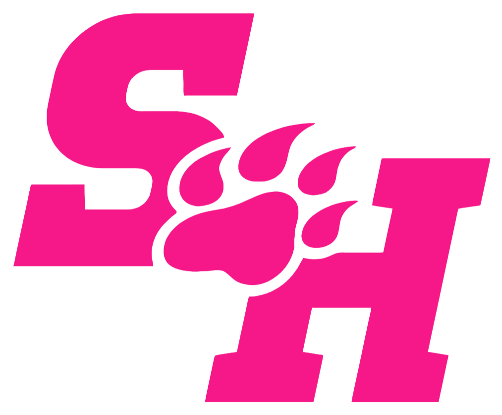 Sam Houston State Bearkats Hot Pink Team Logo Premium DieCut Vinyl Decal PICK SIZE