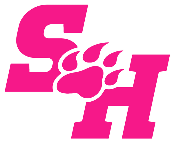 Sam Houston State Bearkats Hot Pink Team Logo Premium DieCut Vinyl Decal PICK SIZE