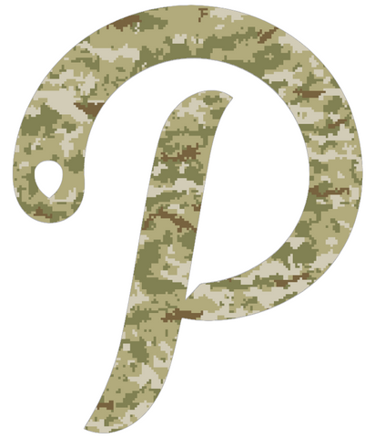 Saint Peters Peacocks P Logo Salute to Service Camouflage Camo Vinyl Decal PICK SIZE