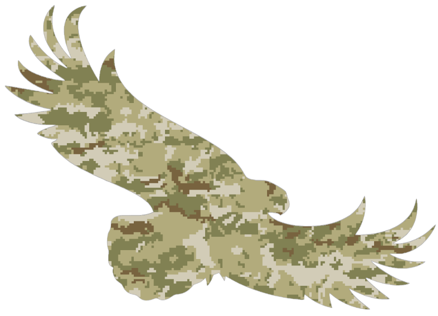 St Joseph Hawks Alternate Logo Salute to Service Camouflage Camo Vinyl Decal PICK SIZE