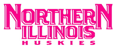 Northern Illinois Huskies Hot Pink Team Name Logo Premium DieCut Vinyl Decal PICK SIZE