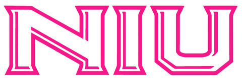 Northern Illinois Huskies HOT PINK NIU Logo Premium DieCut Vinyl Decal PICK SIZE