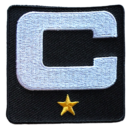 2025 Black Captain C Patch w/ Stars Iron On Jersey Football Captains Patch Premium Embroidered Stitched