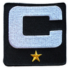2025 Black Captain C Patch w/ Stars Iron On Jersey Football Captains Patch Premium Embroidered Stitched