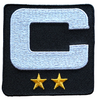 2025 Black Captain C Patch w/ Stars Iron On Jersey Football Captains Patch Premium Embroidered Stitched