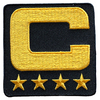 2025 Black Captain C Patch w/ Stars Iron On Jersey Football Captains Patch Premium Embroidered Stitched