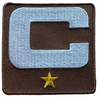2025 Brown Captain C Patch w/ Stars Iron On Jersey Football Captains Patch Premium Embroidered Stitched