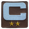 2025 Brown Captain C Patch w/ Stars Iron On Jersey Football Captains Patch Premium Embroidered Stitched