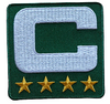 2025 Green Captain C Patch w/ Stars Iron On Jersey Football Captains Patch Premium Embroidered Stitched