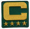 2025 Green Captain C Patch w/ Stars Iron On Jersey Football Captains Patch Premium Embroidered Stitched