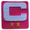 2025 Hot Pink Captain C Patch w/ Stars Iron On Jersey Football Captains Patch Premium Embroidered Stitched