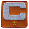 2025 Orange Captain C Patch w/ Stars Iron On Jersey Football Captains Patch Premium Embroidered Stitched