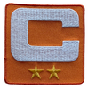 2025 Orange Captain C Patch w/ Stars Iron On Jersey Football Captains Patch Premium Embroidered Stitched