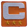 2025 Orange Captain C Patch w/ Stars Iron On Jersey Football Captains Patch Premium Embroidered Stitched