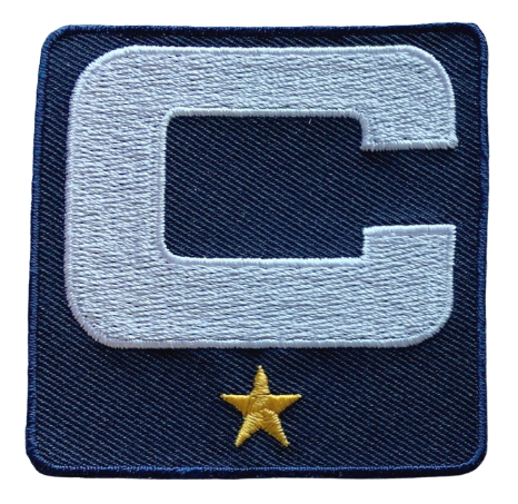 2025 Navy Blue Captain C Patch w/ Stars Iron On Jersey Football Captains Patch Premium Embroidered Stitched