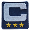 2025 Navy Blue Captain C Patch w/ Stars Iron On Jersey Football Captains Patch Premium Embroidered Stitched