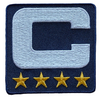 2025 Navy Blue Captain C Patch w/ Stars Iron On Jersey Football Captains Patch Premium Embroidered Stitched