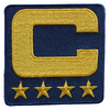 2025 Navy Blue Captain C Patch w/ Stars Iron On Jersey Football Captains Patch Premium Embroidered Stitched