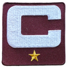 2025 Maroon Captain C Patch w/ Stars Iron On Jersey Football Captains Patch Premium Embroidered Stitched