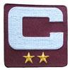 2025 Maroon Captain C Patch w/ Stars Iron On Jersey Football Captains Patch Premium Embroidered Stitched
