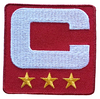 2025 Red Captain C Patch w/ Stars Iron On Jersey Football Captains Patch Premium Embroidered Stitched