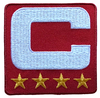 2025 Red Captain C Patch w/ Stars Iron On Jersey Football Captains Patch Premium Embroidered Stitched