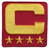 2025 Red Captain C Patch w/ Stars Iron On Jersey Football Captains Patch Premium Embroidered Stitched