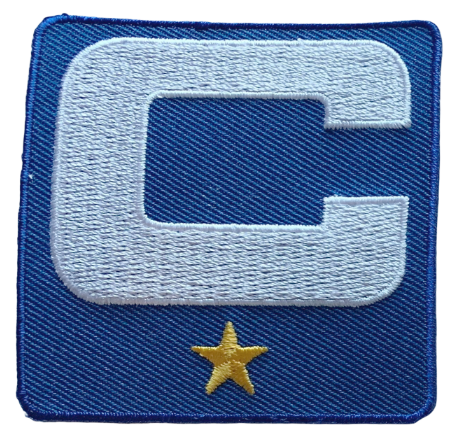 2025 Royal Blue Captain C Patch w/ Stars Iron On Jersey Football Captains Patch Premium Embroidered Stitched