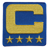 2025 Royal Blue Captain C Patch w/ Stars Iron On Jersey Football Captains Patch Premium Embroidered Stitched