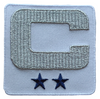 2025 White Navy Blue Metallic Silver COLOR RUSH Captain C Patch w/ Stars Iron On Jersey Football Captains Patch Premium Embroidered Stitched