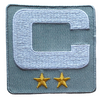 2025 Gray Captain C Patch w/ Stars Iron On Jersey Football Captains Patch Premium Embroidered Stitched