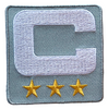 2025 Gray Captain C Patch w/ Stars Iron On Jersey Football Captains Patch Premium Embroidered Stitched