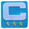 2025 Light Blue Captain C Patch w/ Stars Iron On Jersey Football Captains Patch Premium Embroidered Stitched