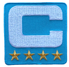 2025 Light Blue Captain C Patch w/ Stars Iron On Jersey Football Captains Patch Premium Embroidered Stitched
