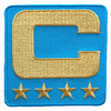 2025 Light Blue Captain C Patch w/ Stars Iron On Jersey Football Captains Patch Premium Embroidered Stitched