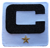 2025 White Black Metallic Gold COLOR RUSH Captain C Patch w/ Stars Iron On Jersey Football Captains Patch Premium Embroidered Stitched