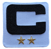 2025 White Black Metallic Gold COLOR RUSH Captain C Patch w/ Stars Iron On Jersey Football Captains Patch Premium Embroidered Stitched