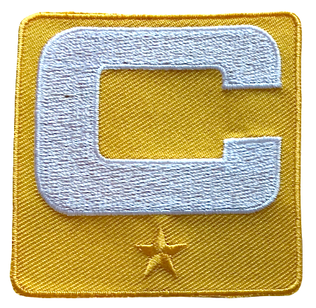 2025 Yellow Gold Captain C Patch w/ Stars Iron On Jersey Football Captains Patch Premium Embroidered Stitched