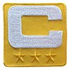 2025 Yellow Gold Captain C Patch w/ Stars Iron On Jersey Football Captains Patch Premium Embroidered Stitched