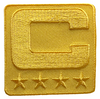 2025 Yellow Gold Captain C Patch w/ Stars Iron On Jersey Football Captains Patch Premium Embroidered Stitched