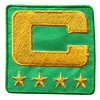 2025 Kelly Green Captain C Patch w/ Stars Iron On Jersey Football Captains Patch Premium Embroidered Stitched