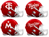 Minnesota Twins Custom Concept Red Mini Riddell Speed Football Helmet